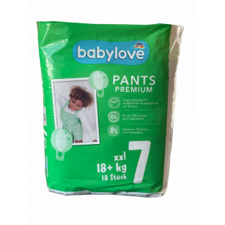 Підгузки-трусики Babylove Premium 7 XXL (18+ кг) 18 шт