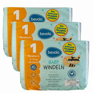 Підгузки Bevola Baby 1 Newborn 2-5 кг 72 шт