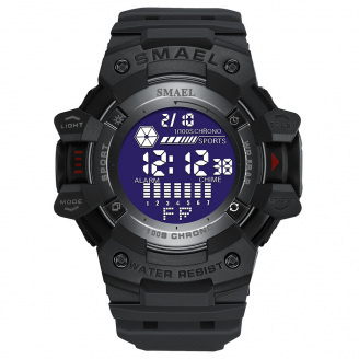 Часы наручные мужские Smael 8050 Black (15198-hbr)