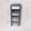 Пластикова тумба-пенал The MIX hpl plastic 1122 mat 35x90x30 см Антрацит Івано-Франківськ