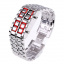 Годинник-браслет Led Watch Iron Samurai, Сріблястий з червоними світлодіодами ( IBW012SR ) Чернигов