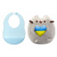 Комплект S&T М'яка іграшка Pusheen cat та силіконовий слинявчик (vol-10578) Токмак