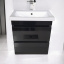 Пластикова тумба Атлант Ламі The MIX 3190 gloss ламінація з умивальником 70 см Гуляйполе