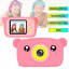 Дитячий цифровий фотоапарат Smart Kids KM-89 Ведмедик Teddy з іграми та рамками, Full HD, 12 МП Рожевий Киев