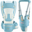 Хипсит эрго-рюкзак кенгуру переноска + детские вожжи-ходунки Baby Carrier 20 кг 6 в 1 Мятный (vol-9850) Херсон