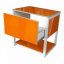 Тумба підвісна пластикова The MIX loft Sunset 60x60x45 см Orange Первомайск