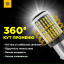 Комплект світлодіодних ламп Napo LED 1157-3014-144smd P21/5W 1157 BAU15S 2 шт Біло-бурштиновий (2519752478) Іршава