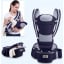 Хіпсіт, Ерго-рюкзак, кенгуру перенесення Baby Carrier 6 в 1 Темно-Синій та Пушин кет з листом (vol-1389) Лубни