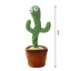 Інтерактивний плюшевий танцюючий кактус Funny Toys Dancing Light Cactus з різнобарвним підсвічуванням Ізюм