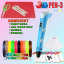 3D ручка c LCD дисплеем 3DPen Hot Draw 3 Blue+Досточка+Ножницы+Комплект эко пластика для рисования 49 метров Борисполь