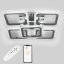 Стельова LED люстра Sunlight W8036/4+1B СR Хром Косов