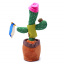 Танцующий поющий кактус с микрофоном Олег Патриот Dancing Cactus с подсветкой 32 см повторюшка и USB зарядка Вінниця