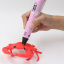 3D ручка c LCD дисплеем и комплектом эко пластика для рисования 3DPen Hot Draw 3 Pink Одеса