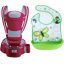 Хипсит эрго-рюкзак кенгуру переноска слюнявчик-трансформер Baby Carrier 20 кг 6 в 1 Бордовый (vol-9883) Лубны