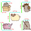 Комплект 2Life М'яка іграшка Pusheen cat 12х15 см та Набір 5 шт багаторазових наклейок v-12321 Петрово