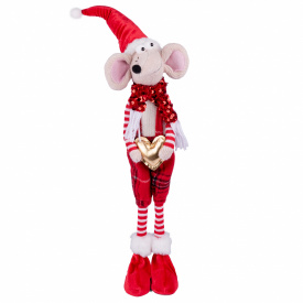 Новорічна м'яка іграшка Novogod'ko Мишеня Хлопчик в червоному 56см (974641)