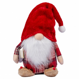 Новорічна м'яка іграшка Novogod'ko Гном з книгою 54см (974636)