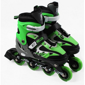 Роликові ковзани Best Roller PU 38-42 Чорно-зелений (171556)