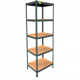 Металевий стелаж Emby Light Series 2100х600x450 мм 5 полиць ДСП до 100 кг