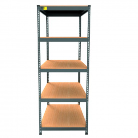 Металевий стелаж Emby Light Series 1800х600x600 мм 5 полиць ДСП до 100 кг Чорний