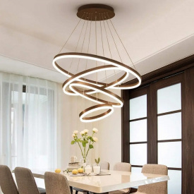 Світлодіодна люстра No Brand Олімпія PJ812С-4 40х60х80х100 см 4 кільця 2282359292