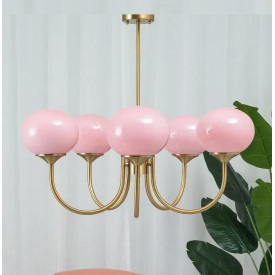 Світлодіодна люстра No Brand Хмаринка 5018 Золотистий на 5 плафонів