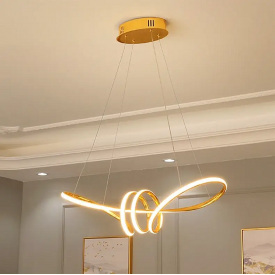 Світлодіодна люстра No Brand Атмосфера PJ815 75 см Золотистий