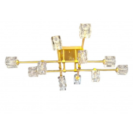 Світлодіодна люстра No Brand Кришталь 8821 Золотистий на 12 плафонів