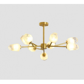 Світлодіодна люстра No Brand Сучасна 8616 Золотистий на 9 плафонів