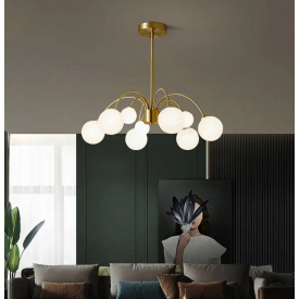 Світлодіодна люстра No Brand Венера 5041 Золотистий на 9 плафонів