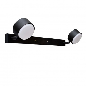 Настінний світильник MSK Electric Copter підсвічування дзеркал на два плафони GX53 NL 80400-2 BK Чорний (619590)