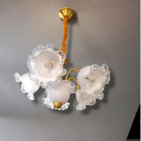 Світлодіодна люстра No Brand Дзвіночок 5019 Золотистий на 6 плафонів