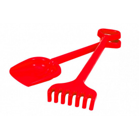 Іграшкова Лопатка + грабельки Гуллівер ТехноК 1424TXK червоний