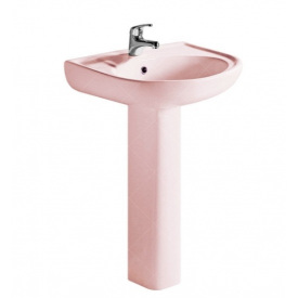 Комплект раковини з ніжкою RAK Ceramics Cynthia Wash Basin 57 см Рожевий (1706408057)