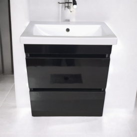 Пластикова тумба Атлант Ламі The MIX 3190 gloss ламінація з умивальником 70 см