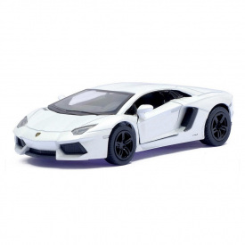 Автомодель легковая LAMBORGHINI AVENTADOR LP 700-4 5'' Kinsmart KT5355W инерционная, масштаб 1:38 Белый