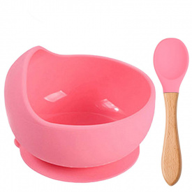 Набор силиконовой посуды 2Life Y14 2 предмета Розовый (v-11579)
