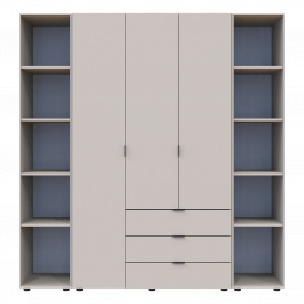 Розпашна шафа для одягу Doros Гелар з 2 Етажерками Кашемір 3 ДСП 192.6х49.5х203.4 см (80737646)