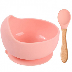 Набор силиконовой посуды 2Life Y12 2 предмета Розовый (v-11577)
