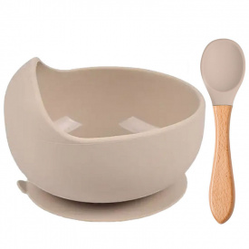 Набор силиконовой посуды 2Life Y24 2 предмета Бежевый (v-11588)