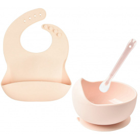 Набір силіконового посуду 2Life Y4 Світло-рожевий v-12230