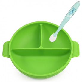 Тарілка 2Life Y7 та ложка Зелений (v-11835)