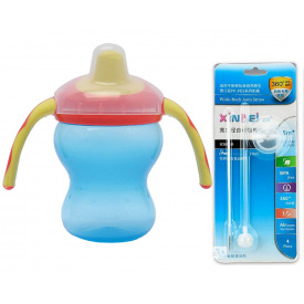 Поїльник-непроливайка та приладдя для чищення 2Life 200 мл Блакитний (v-11925)