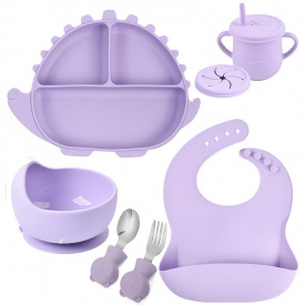 Набор силиконовой посуды 2Life Y2 6 предметов Фиолетовый (v-11257)