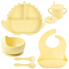 Набор силиконовой посуды 2Life Y11 6 предметов Желтый (v-11215)