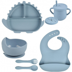 Набор силиконовой посуды 2Life Y21 6 предметов Оливковый (v-11221)