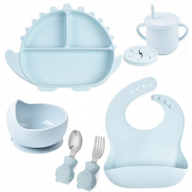 Набор силиконовой посуды 2Life Y5 6 предметов Голубой (v-11260)