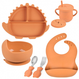 Набор силиконовой посуды 2Life Y25 6 предметов Оранжевый (v-11270)
