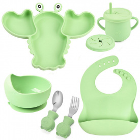 Набор силиконовой посуды 2Life Y3 6 предметов Зеленый (v-11199)