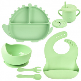 Набор силиконовой посуды 2Life Y3 6 предметов Зеленый (v-11211)